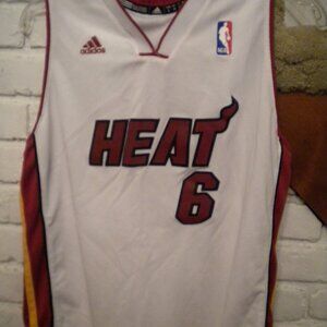 Rare Adidas NBA Miami Heat LeBron King James Nickname Basketball Jersey